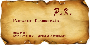 Panczer Klemencia névjegykártya